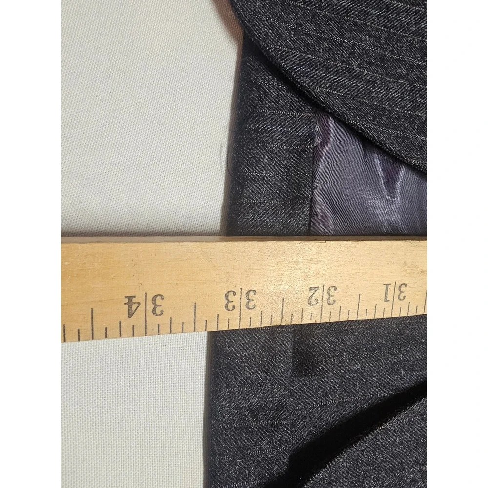 Norman Hilton Connollys Mens 42L Pinstripe Blazer‎ Charcoal Gray 2 Button Jacket